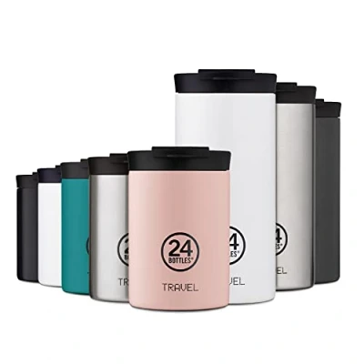 Imagen de 24Bottles Travel Tumbler Botella Agua Acero Inoxidable 350 ml, Termica 6H Caliente 12H Frío para Viaje y Oficina, Vaso Termo Cafe Llevar 100% Hermético, Cantimplora Atlantic Bay