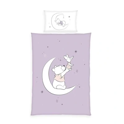 Imagen de Winnie Pooh Disney Juego de Cama (Funda nórdica 100 x 135 cm, Funda Almohada 40 60 con Cremallera, 100% algodón), diseño