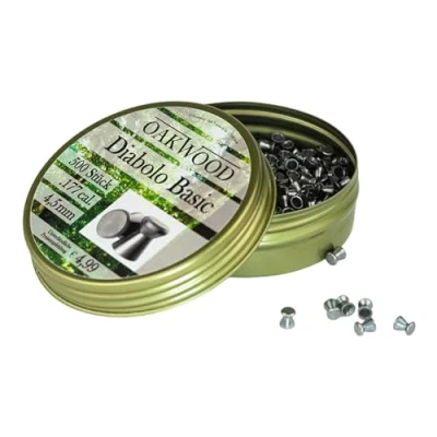 Imagen de 500 balas Oakwood Basic Diabolos de aire comprimido bolas 4,5 mm Fabricado en Alemania Gastos Envío libre. para todos los zombi Calibre: Diabolo Adecuado