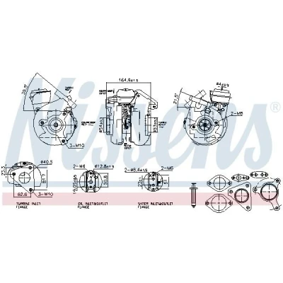 Imagen de NISSENS 93779 Turbocompresor de gases escape refrigerado con aceite, rerigerado por agua neumático NISSAN: Pathfinder 3