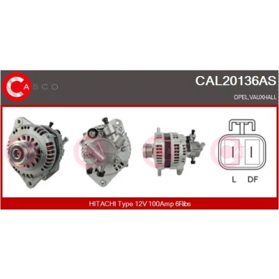 Imagen de SANDO 2020136.0 Alternador 12V 100A OPEL: Astra H Hatchback, GTC, Meriva A Monospace