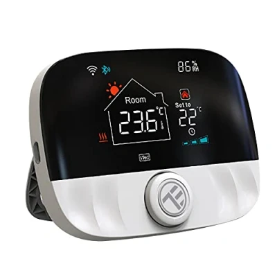 Imagen de TELLUR Smart Termostato Calefaccion WiFi Alexa, Programable, Control Remoto por App y Voz, Seguridad Infantil, Compatible con Google Siri Shortcuts, Protección Frost, 6 Programas Diarios