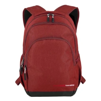 Imagen de travelite La Mochila para equipaje de mano talla L cumple con las dimensiones del cabina IATA, serie KICK OFF vacaciones y deporte, 45 cm, 22 litros, Rojo, (45 cm/22 Litros)