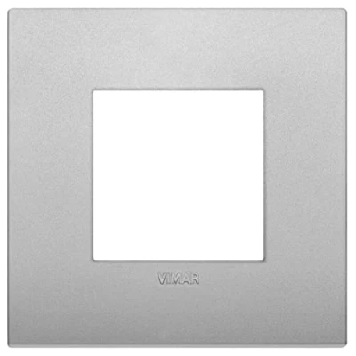 Imagen de Vimar serie arke Marco classic 2 módulos tecnopolimero silver mate
