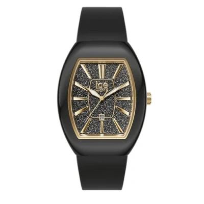 Imagen de Ice WATCH Boliday Dome Black Glitter Gold Reloj Negro y Oro para Mujer con Correa de Silicona 024030 Small (37mm)