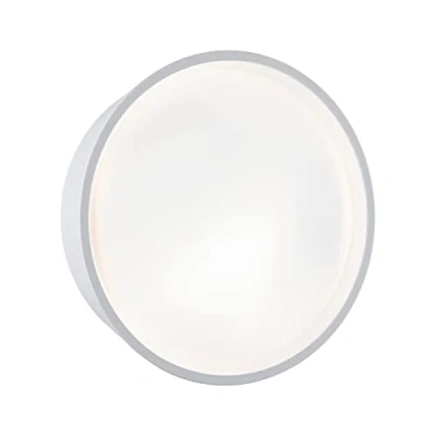 Imagen de Paulmann 94697 Luminaria exterior LED aplique Platomo resistente al agua de mar IP44 redonda 180mm 3000K 14,5W 1200lm 230V, blanco, plástico