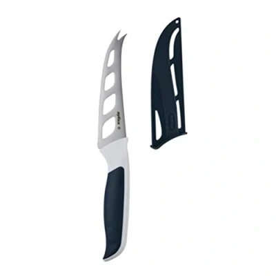Imagen de Zyliss E920219 Comfort Cuchillo Queso, 12cm, Acero Inoxidable Japonés, Mango Gris Oscuro/Blanco, Para Servir Apto Lavavajillas