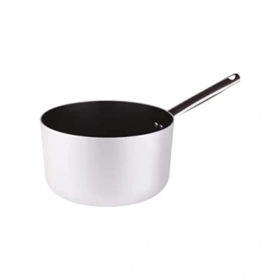 Imagen de Ollas Agnelli Platinum Cacerola Alta de Aluminio, con Mango Tubular Acero Inoxidable, Plata, 20 cm