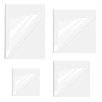 Imagen de luoshaPUCY 200 Hojas Notas Adhesivas Transparentes, Reutilizables, Postit Autoadhesiva Impermeable Removibles para el Hogar/Escuela/Oficina(40 * 40mm/50 50mm/76 76mm/70 95mm)