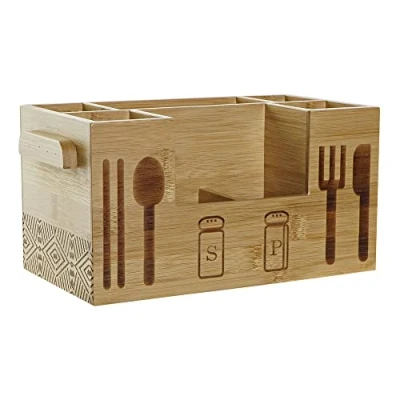 Imagen de DKD Home Decor Cesta Multiusos de la Marca Bambú (30.5 x 15.5 15 cm) (Referencia: S3026094)