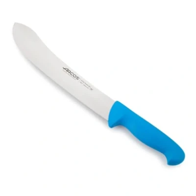 Imagen de Arcos Cuchillo carnicero Acero Inoxidable Nitrum. cocina profesional para cortar carne, pescado y verduras. Mango ergonómico polioximetileno. Serie 2900. Color azul.