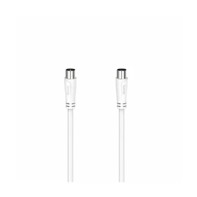 Imagen de Cable de antena Hama 00205045, 90 dB, 1.5 m, Doble blindaje, Blanco