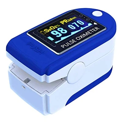 Imagen de Andon Cms50D2 Pulsioximetro (Oximetro De Pulso Digital Con Pantalla Oled, Monitor Oxígeno Portátil, Muestra Spo 2, Frecuencia Cardíaca) Azul Blanco