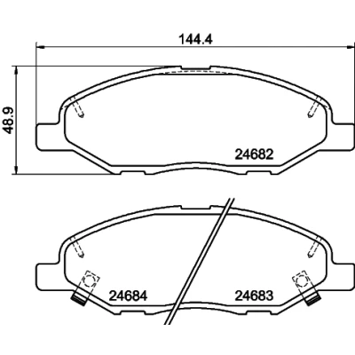 Imagen de HELLA 8DB 355 014 371 Juego de pastillas freno con avisador acústico desgaste accesorios NISSAN: Note I, MICRA 3, Tiida Hatchback
