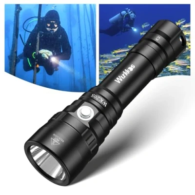 Imagen de Wurkkos Linterna de Buceo,Potente luz Buceo Recargable con SST40 2000 lumenes Potencia, Sumergible hasta 100 Metros a Prueba Agua,Impermeable IPX 8,Linterna LED