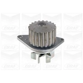 Imagen de GRAF PA628 Bomba de agua 20 con junta anular mecánico Chapa acero 59,258 para accionamiento correa trapecial PEUGEOT: 206 Hatchback