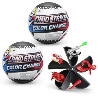 Imagen de 5 Surprise Dino Strike Series Color Change, Dinosaur Mystery Collectible Capsule Toy (2 Pack)