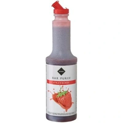Imagen de Rioba Bar Purée Mix Siropes Coco, Fresa, Mango, y Fruta de la Pasión, Ideal para Cocteles Postres, 1,3 kg (3 BOTELLAS 1,300 ML., FRESA)