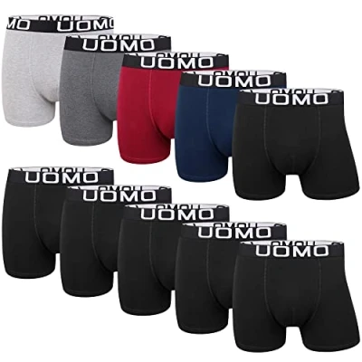 Imagen de L&amp;K Bóxer de Algodón para Hombre (Pack 10) Calzoncillos Multicolore 1116C Gr. M