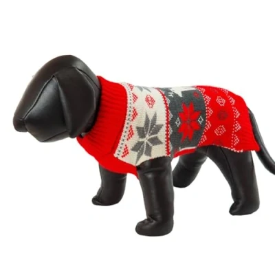 Imagen de Nobby Jersey para Perros &#039;Snowflake&#039;, Rojo, 50 cm