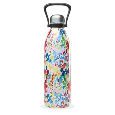 Imagen de QWETCH Botella Térmica Grande Arty 1.5L 48h Frío y 16h Caliente de Acero Inoxidable a Prueba Fugas Sin BPA con Asa Transporte Termo Aislado para Picnic, Camping, Familia