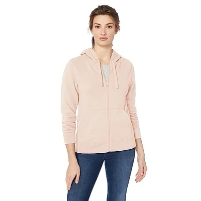 Imagen de Amazon Essentials Sudadera de Cremallera Completa, Forro Polar y Tejido Rizo Francés (Disponible en Tallas Grandes) Mujer, Rosa Claro, S