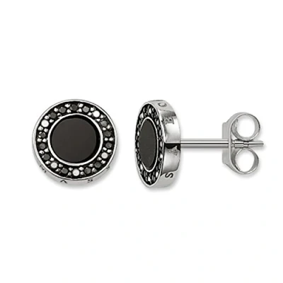 Imagen de THOMAS SABO Pendientes Clásicos Pavé Negro Plata de Ley 925 H1861 641 11,