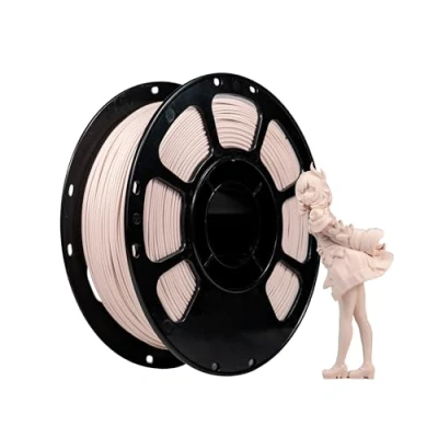 Imagen de iBOSS Filamento PLA de 1,75 mm, Basic 3D para impresora 3D, precisión dimensional +/ 0,02 rollo rápido 1 kg color beige mate
