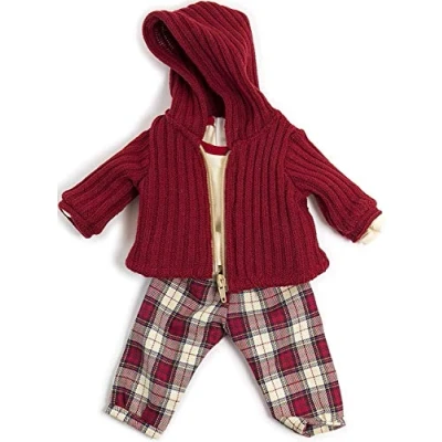 Imagen de Miniland Conjunto Frio Pantalon Vestido para muñecos de 40cm, Color rojo 38 40 cm 31557