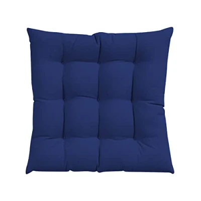Imagen de GREATOYAR Cojines para Silla y Asiento, Decoración de Asiento Jardín Casa Terraza, Cojín Decorativo con Correas Sujeción, 9 Pespuntes, Fabricado en España, 40 x 3.5 cm, Pack 1, Azul