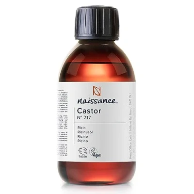Imagen de Naissance Aceite de Ricino Prensado en Frio (No. 217) 225ml Hidratante Nutritivo Natural Pelo Piel Uñas Cejas Pestañas Ojos