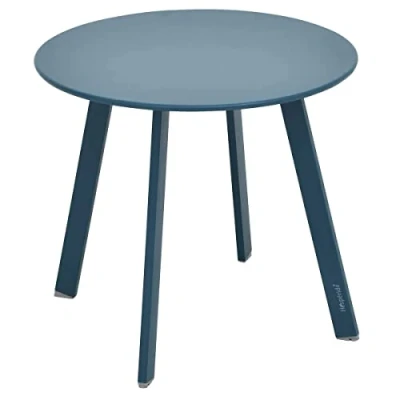 Imagen de Hespéride Mesa Auxiliar de jardín Redonda Saona Azul Pato Mate 50 x 45 cm