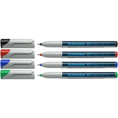 Imagen de Schneider OHP 221 F Rotulador para pizarra blanca (4 unidades, 0,4 mm, no permanente)