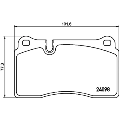 Imagen de HELLA 8DB 355 011 851 Juego de pastillas freno preparado para indicador desgaste VOLKSWAGEN: Touareg I, II