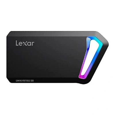 Imagen de Lexar SL660 Blaze Gaming Portable SSD 512GB, Externo 3.2 Gen 2x2, Disco Duro Sólidos con LED RGB, hasta 2000 MB/s de Lectura, 1900 Escritura, USB C (LSL660X512G RNNNG), Negro
