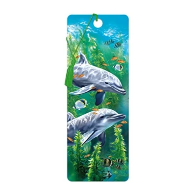 Imagen de 3D LiveLife Marcapaginas Delfín arrecife de Deluxebase. Un marcapáginas delfines con lenticular e ilustraciones licencia del reconocido artista Tami Alba