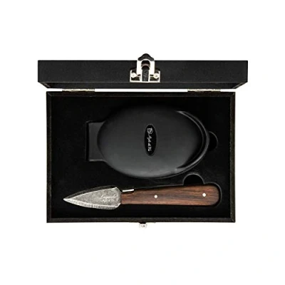 Imagen de Laguiole Style de Vie Luxury Line Cuchillo para ostras (madera wengué, con soporte