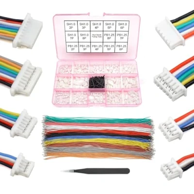 Imagen de Kit de cables y conectores preengarzados SH1.0 a PB1.25 compatible con JST SH 1.0 mm Molex PicoBlade 1.25 para I2C Qwiic Stemma QT Wire FPV Drone controlador vuelo SpeedyBee F405 Holybro Kakute