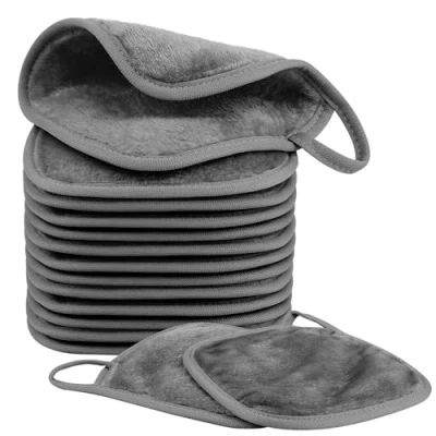 Imagen de Nineigh 15pcs Toalla Desmaquillante, 15 x cm Facial Desmaquillante de Microfibra, Reutilizable para viajes diarios cosméticos, Gris