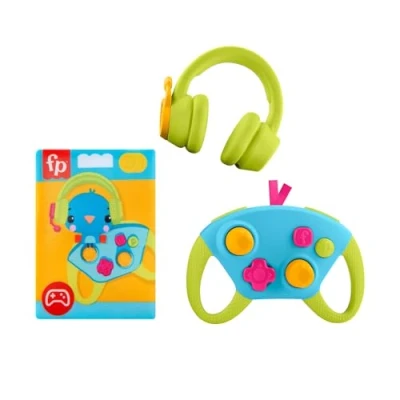 Imagen de Fisher Price Conjunto de Regalo Pequeño Fan los Videojuegos Juguete para bebés recién Nacidos con sonajero, mordedor y Elementos Que crujen al arrugarlos, a Partir 3 Meses, HYR57