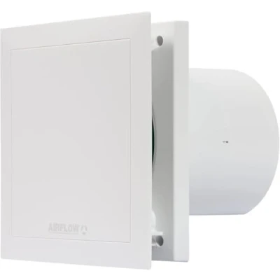 Imagen de Airflow QT120HT 9041499 Ventilador Extractor (Temporizador silencioso, 2 velocidades, Sensor de Humedad, 120 mm)
