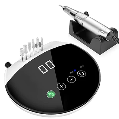 Imagen de ENGERWALL Torno para Uñas Profesional, Pulidor Limado Profesional con Botones Táctiles y Pantalla HD LED Digital, 35000 RPM Versión Mejorada, Manicura Pedicura Gel o Acrilicas