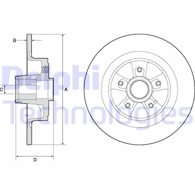 Imagen de DELPHI BG9136RS Disco de freno 300 11 5 macizo aceitado sin procesar con cojinete rueda, anillo sensor ABS RENAULT: MEGANE 2