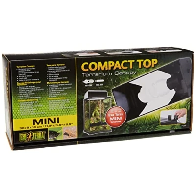 Imagen de Exo Terra Funda para terrario Compact Top, tamaño mini, 1 lámpara, con reflector, 30 x 9 15 cm, casquillo E27