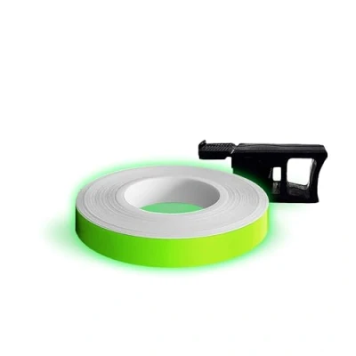 Imagen de 4R Quattroerre.it 10290 Wheel Stripes Franjas Fluorescentes para Llantas de Moto con Aplicador, Verde, 7 mm x 6 mt