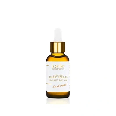 Imagen de Loelle Aceite de Semilla Zanahoria Prensado en Frío Orgánico con Beta Caroteno y Antioxidantes Aceites Faciales para Pieles Dañadas por el Sol Cosechado Francia 30ml