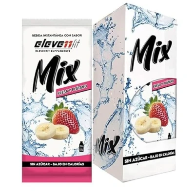 Imagen de Eleven Fit Caja 12 Uds Mix Sabor Plátano Y Fresa Sin Azúcar 100 g