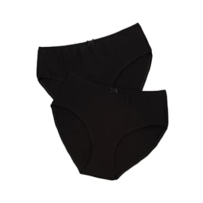 Imagen de Ulla Popken Slip, 2er Pack Culotte, Negro (Schwarz 10), 48 50 para Mujer