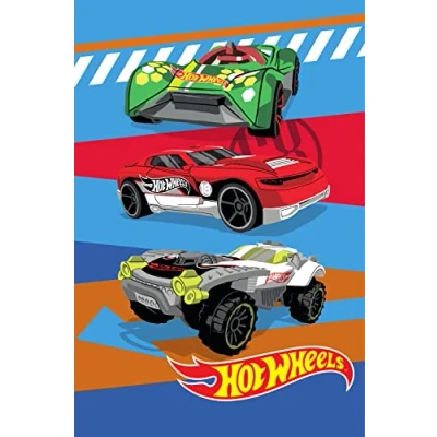 Imagen de Hot Wheels Manta de Forro Polar, diseño épico Coche Carreras, súper Suave, 100% poliéster, 100 x 150 cm