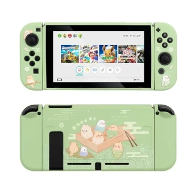 Imagen de GeekShare Funda Protectora Compatible con Switch, Delgada de TPU Suave Switch Console y Joy (Little Parrots)